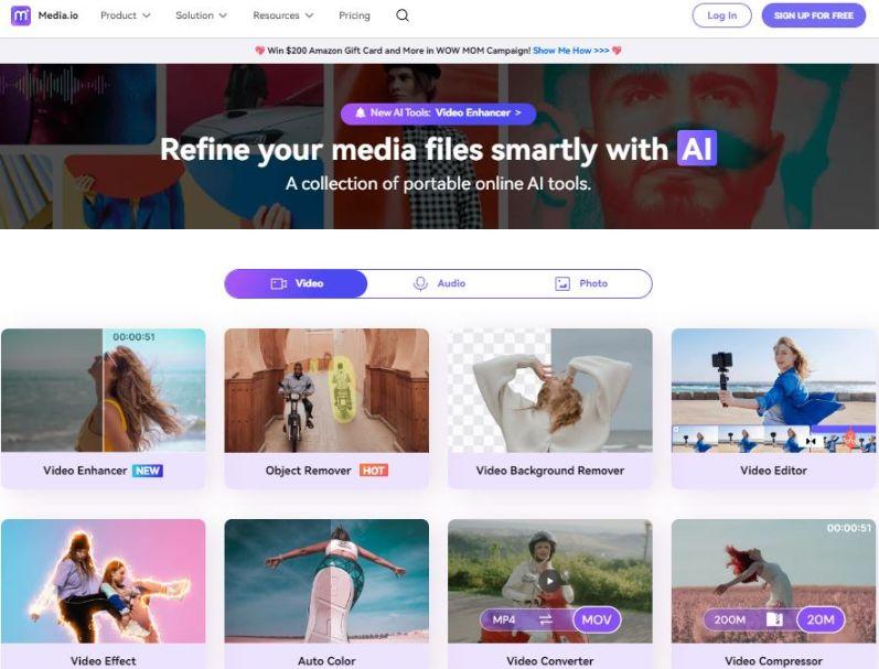 media.io AI photo upscaler, ai resolution upscaler